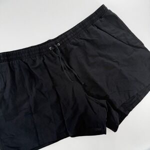 Amazon Essentials Drawstring Shorts Modern Women 6X Black Linen Blend Relaxed